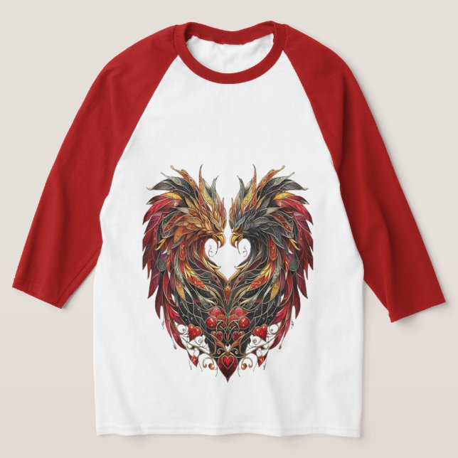 Förändrad ritning av glas i draken t shirt (Laydown)