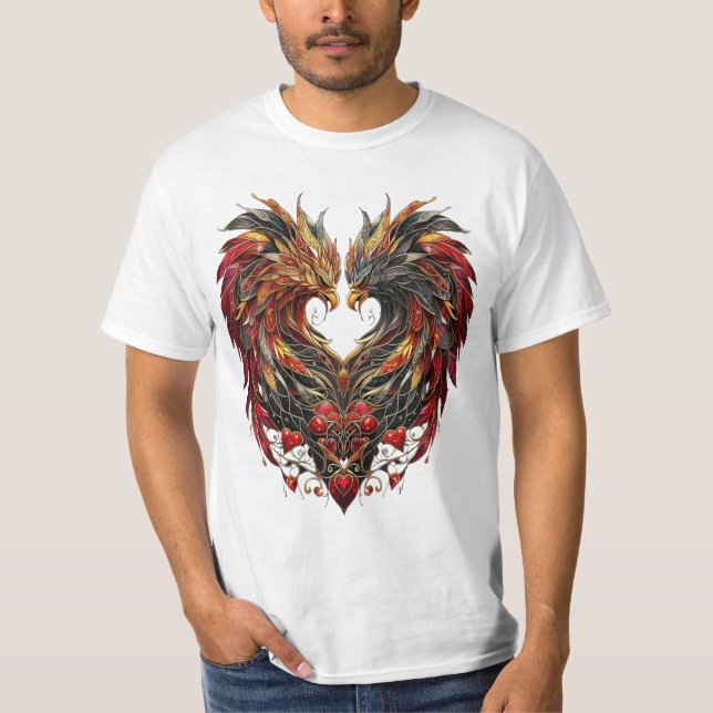 Förändrad ritning av glas i draken t shirt (Framsida)