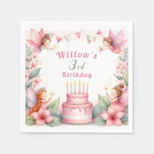 Förändrad Rosa Fairy-trädgård - födelsedag