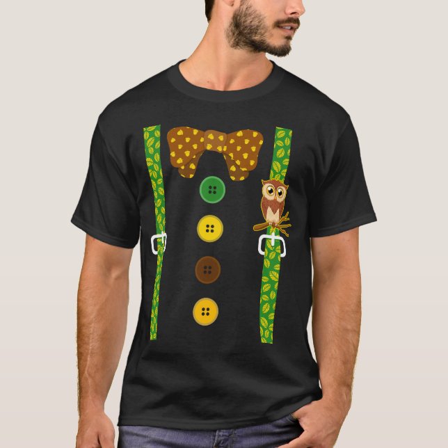 Förändrad skirt, Suspender Forest Uggla Tee, Gift T Shirt (Framsida)