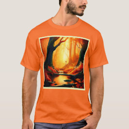 Förändrad skog Golden Glow T Shirt