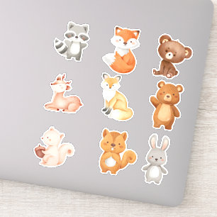Förändrad Skogen: Woodland Animals Scrapbook Stick Klistermärken