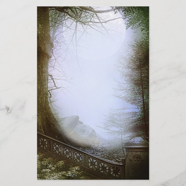 Förändrad skogscen brevpapper (Framsida)