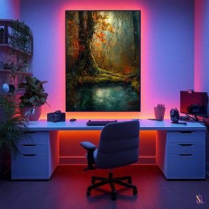 Förändrad skogsdamm - Mystical Woodland Art Poster