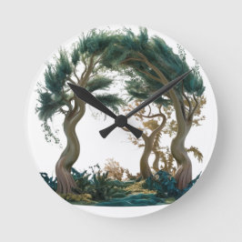 Förändrad skogsgateway - Natur Inspired Waterco Rund Klocka