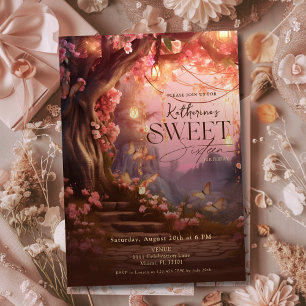 Förändrad skogsglöd Fantasy Woodland Sweet 16 Inbjudningar