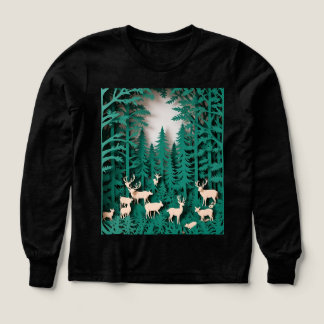 Förändrad skogsmark - Papper Hjort, klippt skog T Shirt