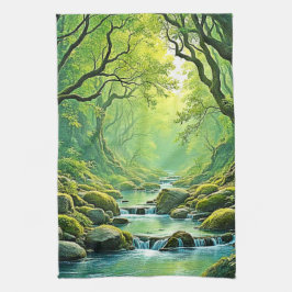 Förändrad skogsströmsdesign kökshandduk