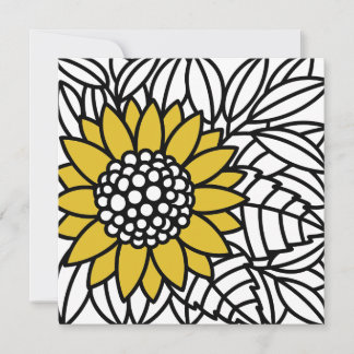 FÖRÄNDRAD SUNFLOWER INBJUDNINGAR