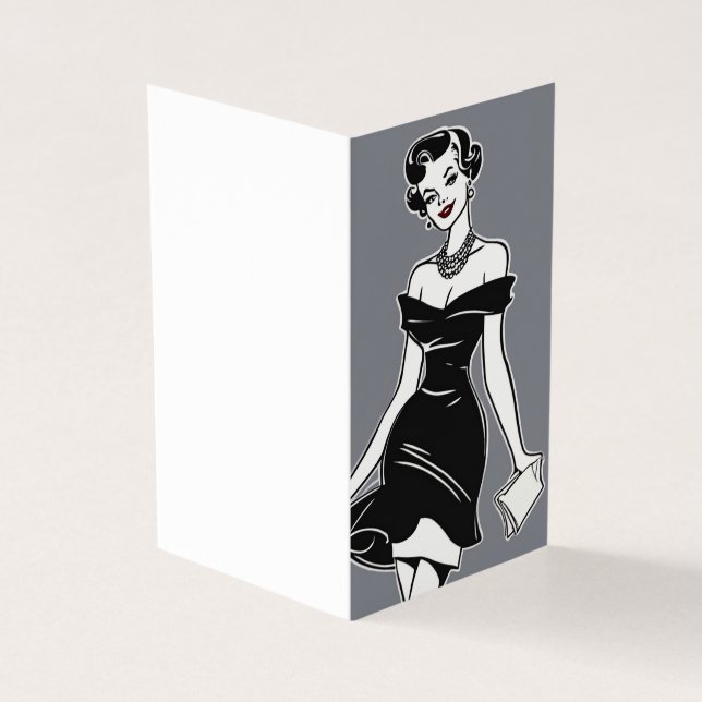 Förändrad svart Romantik--färgad LBD Blank Kort (Utsida)