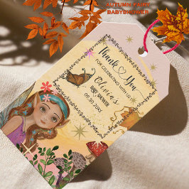 Förändrad Tack för höstsaga för babyskor Presentetikett