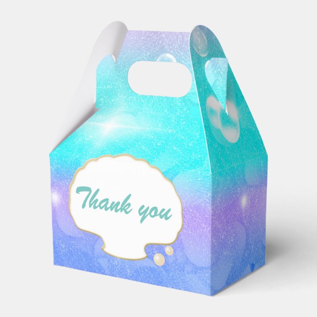 Förändrad under Sjöjungfrun Sea Group Favor Boxes Presentaskar (Framsidan Sidan)