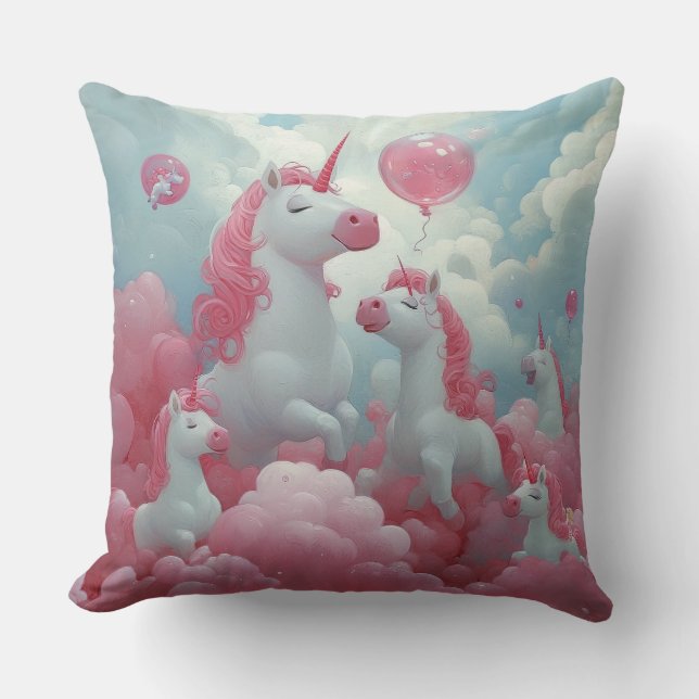 Förändrad Unicorn Dreamscape Kudde (Framsida)