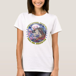 Förändrad Unicorn med Cherry Blommars Classic T-s T Shirt
