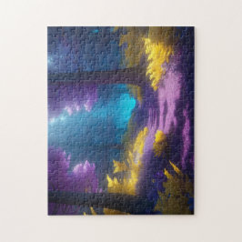 Förändrad Väg i Neon Lila och Guld Pussel