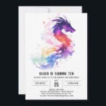Förändrad vattenfärg Kids Dragon Birthday Inbjudningar<br><div class="desc">Dig in i förstoringen av vattenfärger med våra fantastiska vattenfärgsinbjudningar. Dessa inbjudningar är inte bara kort, utan de är känsliga konstverk som är målade med kreativitetens milda drag och fantasins pulserande nyanser. De vismatiska teckningarna av drakar, som ställs mot en konstnärlig bakgrund, skapar en elegans och glädje. Varje inbjudan är...</div>
