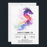 Förändrad vattenfärg Kids Dragon Birthday Inbjudningar<br><div class="desc">Dig in i förstoringen av vattenfärger med våra fantastiska vattenfärgsinbjudningar. Dessa inbjudningar är inte bara kort, utan de är känsliga konstverk som är målade med kreativitetens milda drag och fantasins pulserande nyanser. De vismatiska teckningarna av drakar, som ställs mot en konstnärlig bakgrund, skapar en elegans och glädje. Varje inbjudan är...</div>