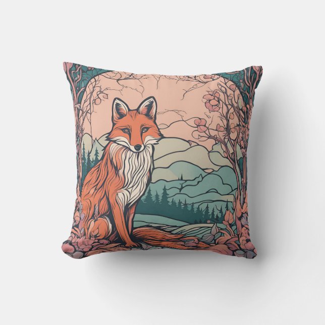 Förändrad Woodland Fox D8 Kudde (Framsida)