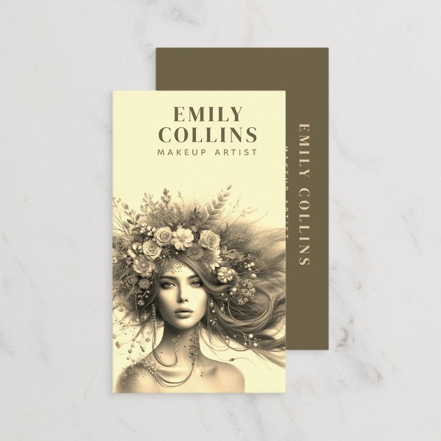 Förändrade Blommigtar Affärskortet Makeup Artist Visitkort (Skapare uppladdad)