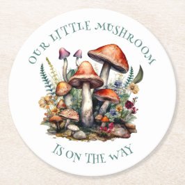 FörändradSkogsvampar, babyskor Underlägg Papper Rund