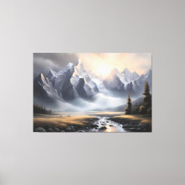 Förändrat bergslandskap Whimsical Home Canvastryck