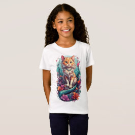 Förändrat Kattdjur Fantasies: Whimsical Sjöjungfru T Shirt