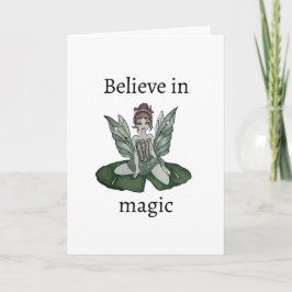 "Förändrat Lily Pond"-kort med mappad hälsning Kort