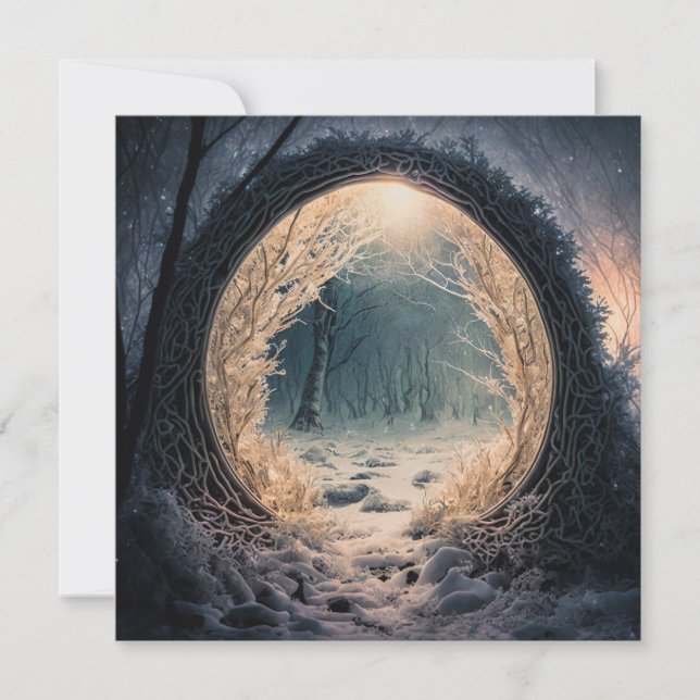 Förändrat skoghälsningskort anteckningskort (Framsida)