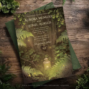 Förändrat skogshemlighet Garden Dream Bröllop Card Inbjudningar