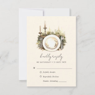 Förändrat Watercolor Forest Boho-Bröllop OSA-kort OSA Kort