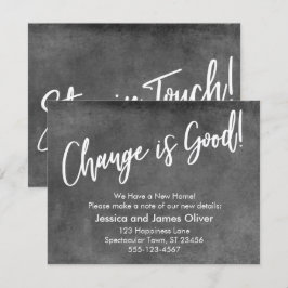 Förändring är Bra! Grått Grunge-meddelande Inbjudningar