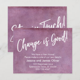 Förändring är Bra! Grunge Rosa Flytta Announcement Inbjudningar