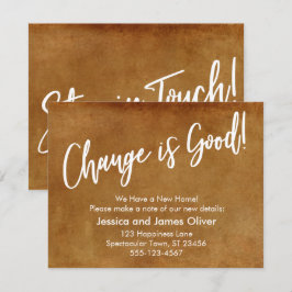 Förändring är Bra! Meddelande om Flytta av körning Inbjudningar