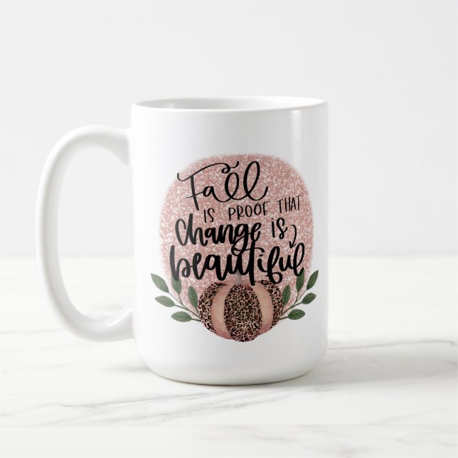 Förändring är vacker höst kaffemugg (Vänster)