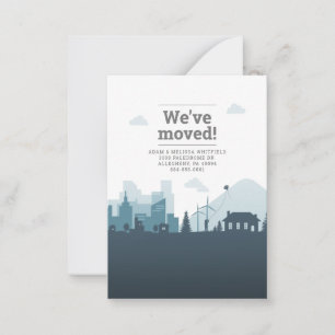 Förändring av Adress Vi har flyttat Flytta Anteckningskort