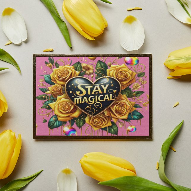 Förändring av Golden Ro och hjärta 10x8 Poster (Skapare uppladdad)