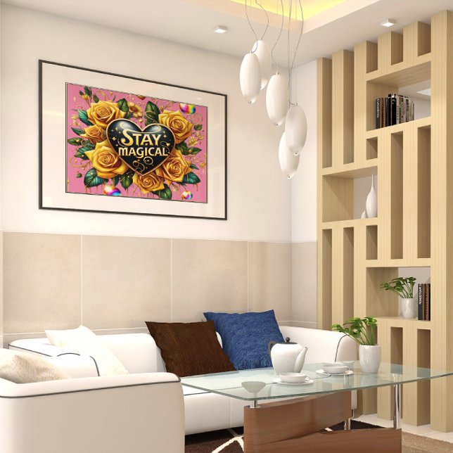 Förändring av Golden Ro och hjärta 20 x 16 Poster (Skapare uppladdad)