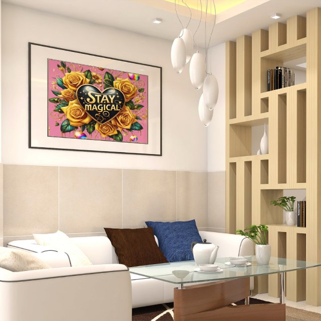 Förändring av Golden Ro och hjärta 24x18 Poster (Skapare uppladdad)