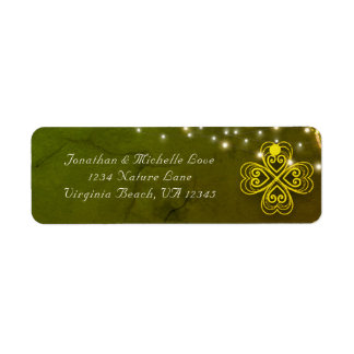 Förändring av Klöver och String Ljus Adress Returadress Etikett