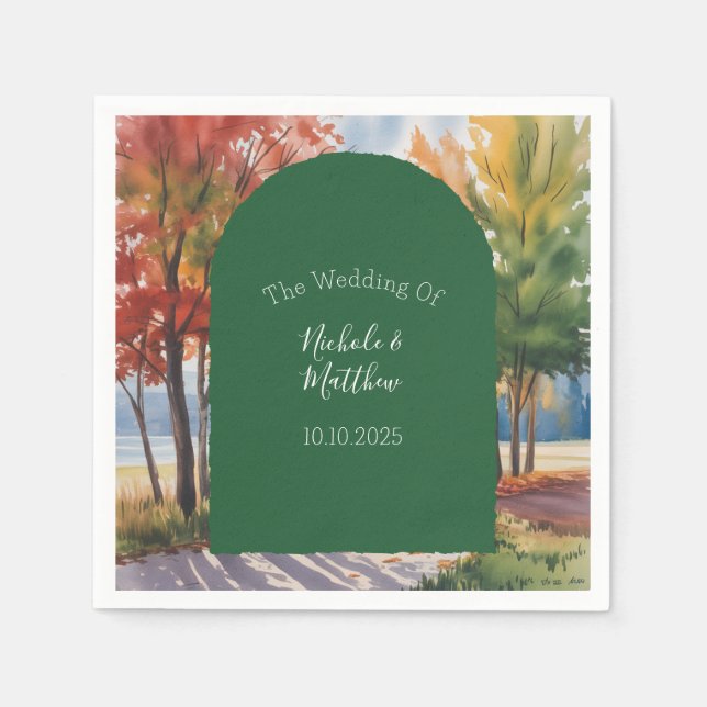 Förändring av Löv Bröllop Pappersservett (Framsidan)