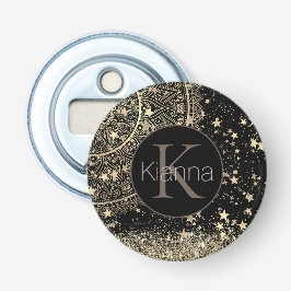 Förändring av Mandala med Guld Monogram Flasköppnare