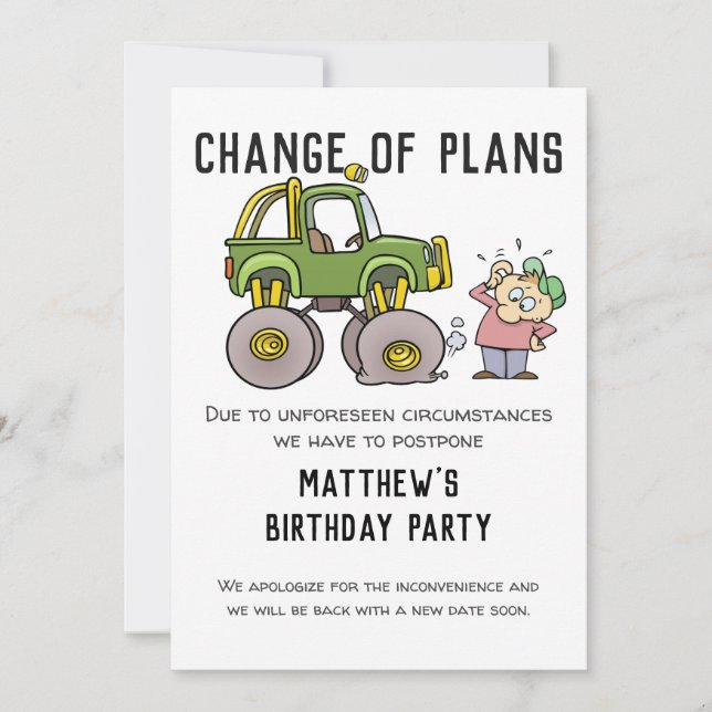 Förändring av Party-planen om upphävande av uppsko Meddelande (Framsida)