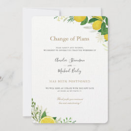 Förändring av planerad bröllopsinbjudan meddelande