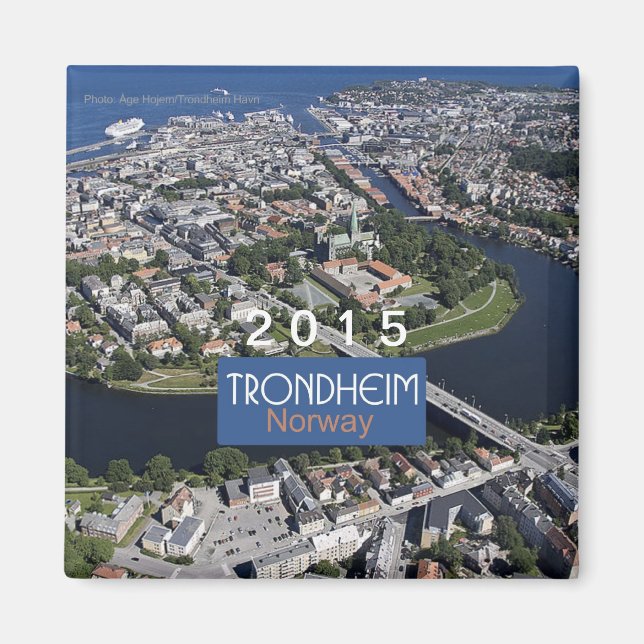Förändring av resemagneter för Trondheim Norge Magnet (Framsidan)