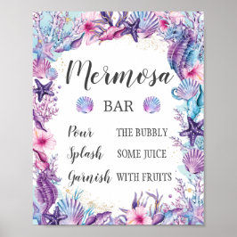 Förändring av Rosans Lila under Sea Mermosa Pub Poster