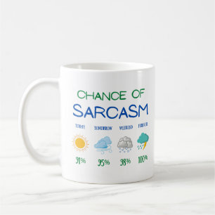 Förändring av Sarcasm Weather-prognosen för Sarcas Kaffemugg