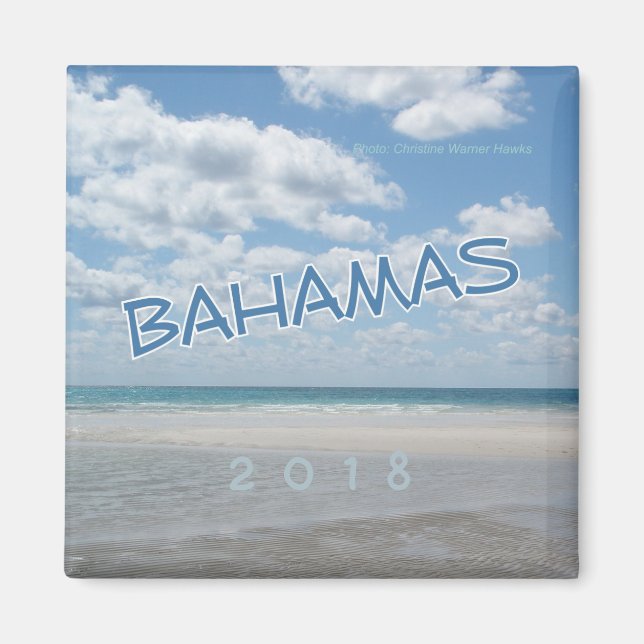Förändring av stamnätet i Bahamas Beach Souvenir F Magnet (Framsidan)