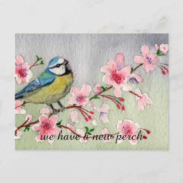 Förändring av vattenfärgen New Perch i adress Meddelande Vykort (Framsida)