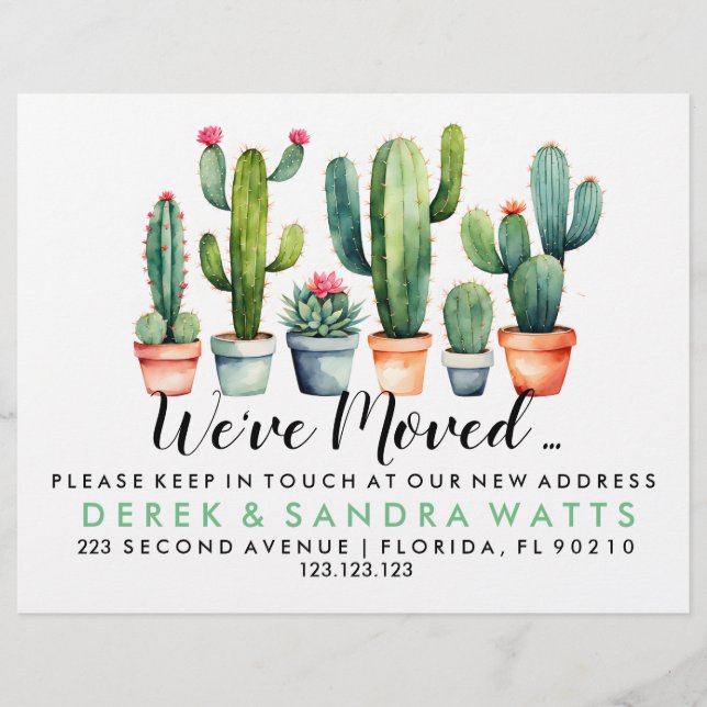 Förändring av växtot i vi har flyttat vid adress reklamblad (Framsidan)