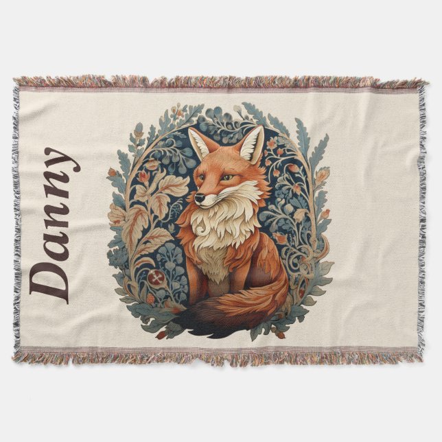 Förändring av Woodland Fox med eget namn Filt (Framsidan)